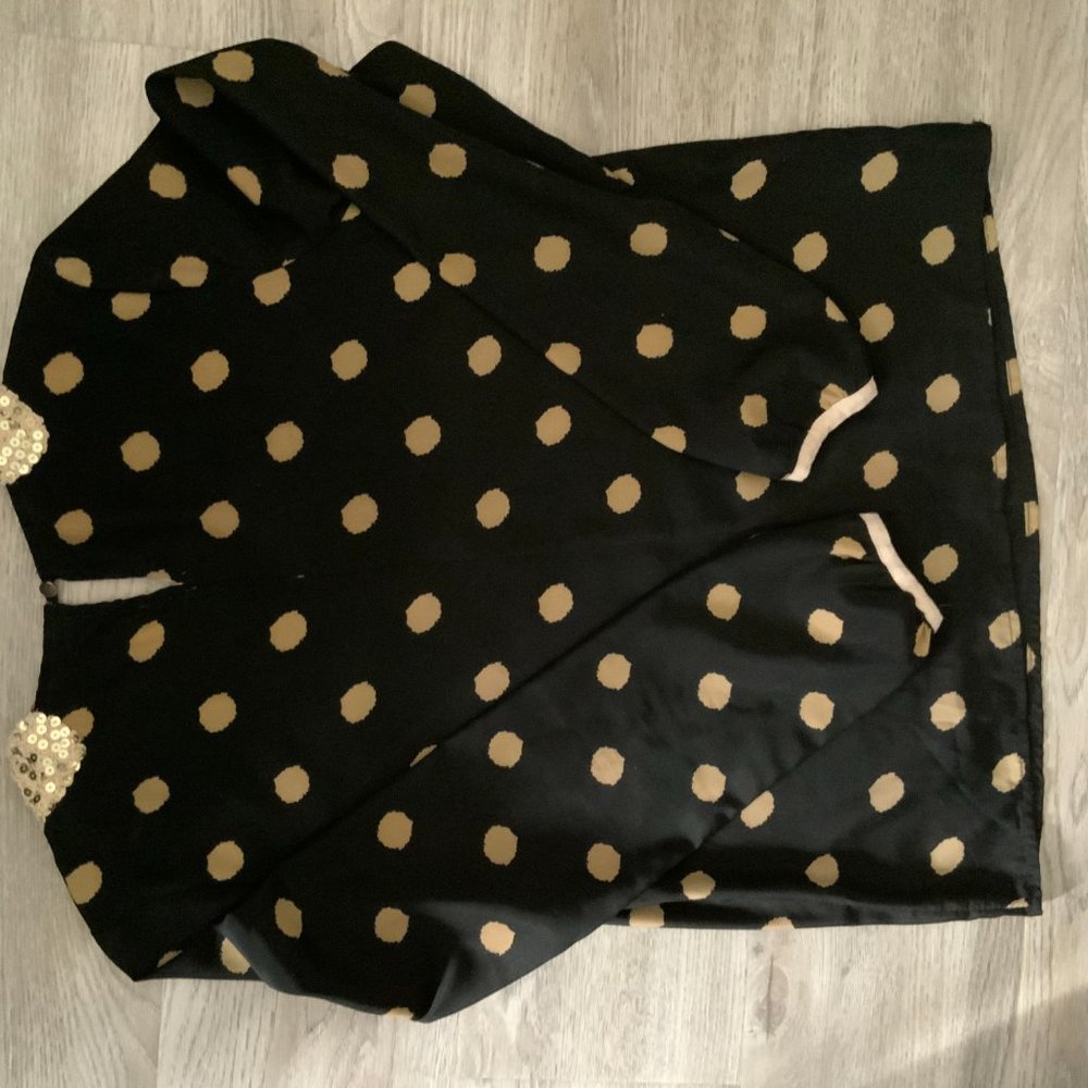 Chloe women blouse Sz XS long sleeve black - Picture 3 of 5